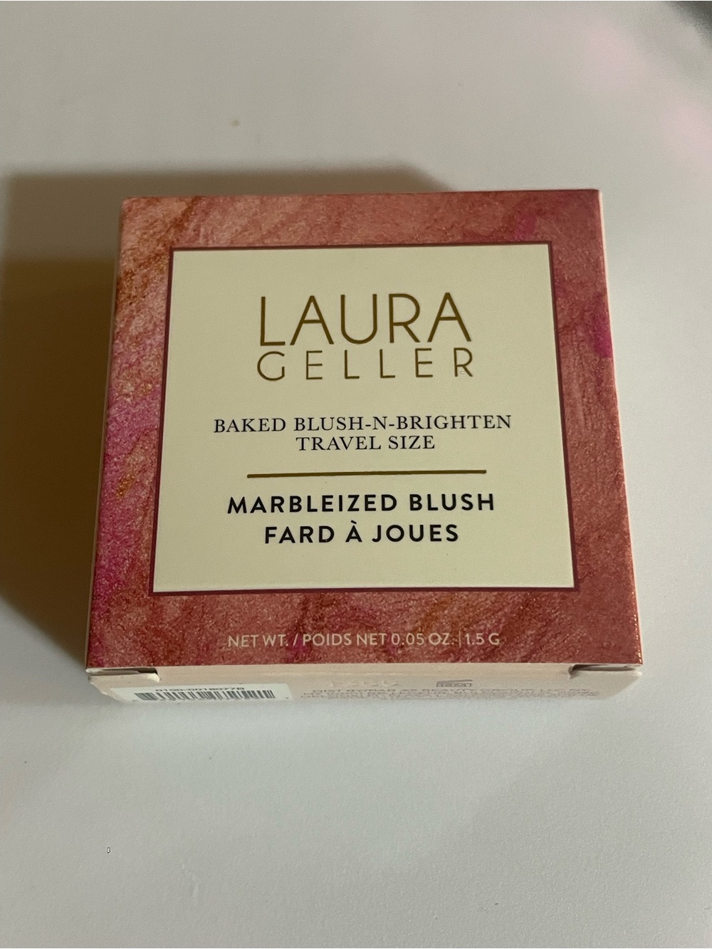 New Laura Geller Marbleized Baked Blush - Pink Travel Size